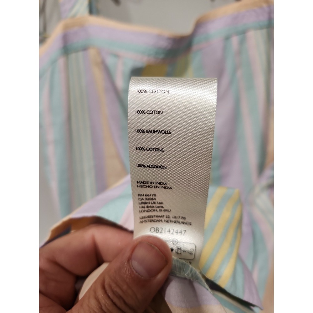 Free People NWT Dress Womens L Sundress Midi Pastel Combo C8130 Sleeveless New - Picture 10 of 13